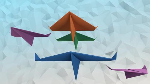 3d  paper planes preview image